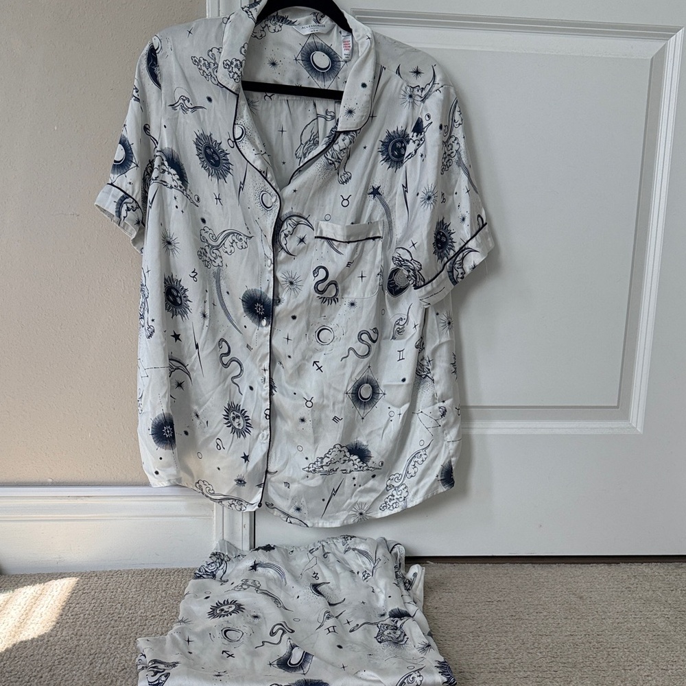Accessorize Navy and White Patterned Pyjama Set